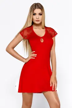 rotes Nachtkleid Hillary XXL