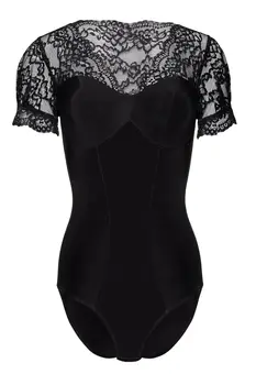schwarzer Body mit Spitze KA923338 - 2XL