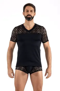 schwarzer Herren T-Shirt 2407-81 - XL