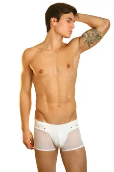 weißer Herren Boxer Open Spirit M von Look Me