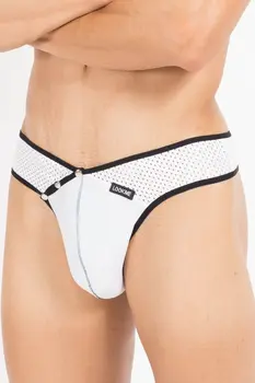 weiß/schwarzer Männer String Mixing 43-57 L von Look Me