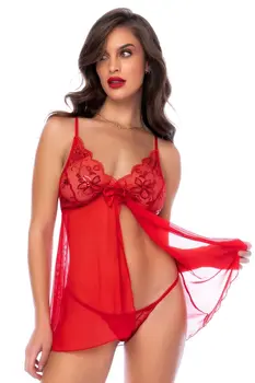 rotes Babydoll - MAL7559RED - L/XL