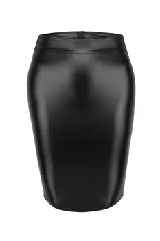 schwarzer Rock aus Powerwetlook F273 - 6XL