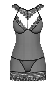 857-CHE-1 Chemise schwarz - L/XL