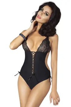 schwarzes Damenbody Zoja XXL/XXXL von Passion
