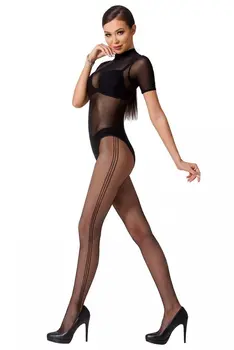 Netz-Strumpfhose TI018 schwarz - 3/4