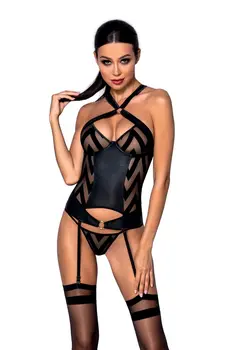 schwarzes Corset PA596207 - 2XL/3XL