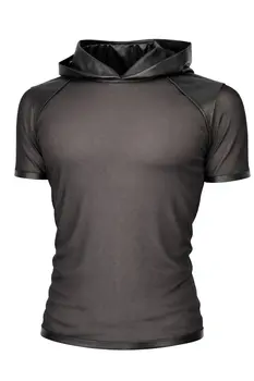 Herren Kapuzen T-Shirt ADGuido001 schwarz - 2XL