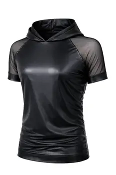 Herren Kapuzen T-Shirt ADSolar001 schwarz - 2XL