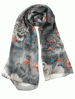 Gray Silk Scarf