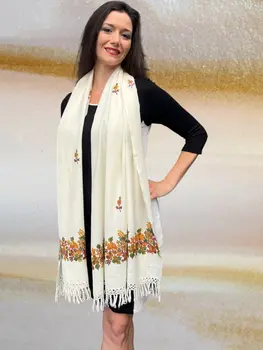 Embroidered Wool Wrap - Fall