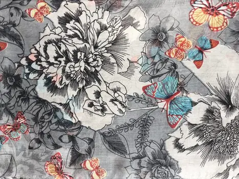 Gray Silk Scarf