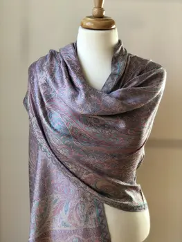 Light Pink Jamawar Pashmina Scarf