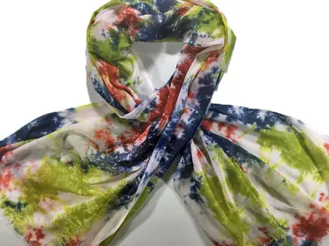 Handmade Cotton Tie-Dye US Flag Scarf