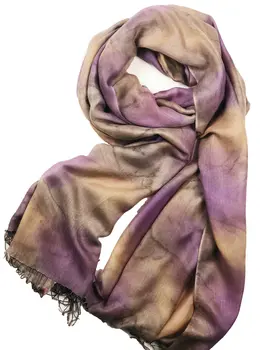 Lilac Modal Silk Hand Painted Watercolor Scarf