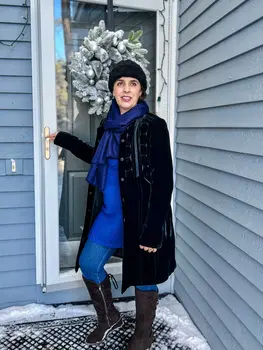 Cobalt Featherlight Solid Wool Scarf