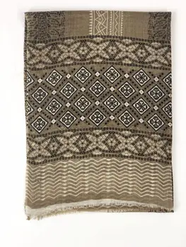 Hand Painted Wool And Silk Blend Scarf