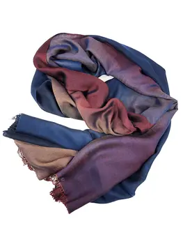 Wine and blue hand dyed Ombre scarf
