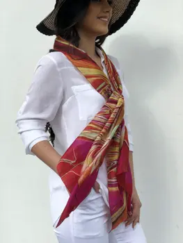 Crimson Silk Scarf