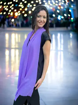Lavender Solid Wool Lightweight Scarf