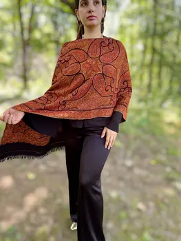 Limited Edition Hand Embroidered Wool Shawl