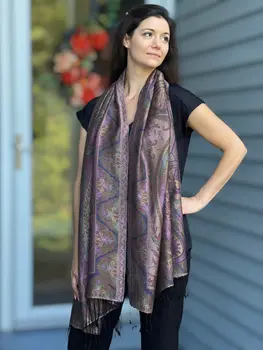 Multicolor Modal Jamawar Pashmina Scarf