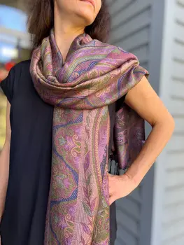 Multicolor Modal Jamawar Pashmina Scarf