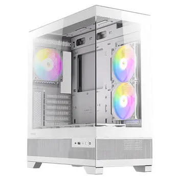 Antec CX700 RGB Elite Gaming Case w/ Glass Side & Front, ATX, 6x RGB Fans, LED Button, USB-C, White