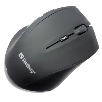 Sandberg (630-06) Wireless Optical Mouse, 1600 DPI, 5 Buttons, Black