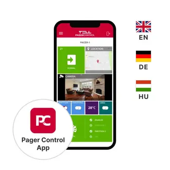 Pager7-4G.IN4.R2 - kontaktusvezérelt átjelző, mini riasztóközpont, hőmérsékletfelügyelet, 4G, mobilapp, 4 bemenet + 2 relé