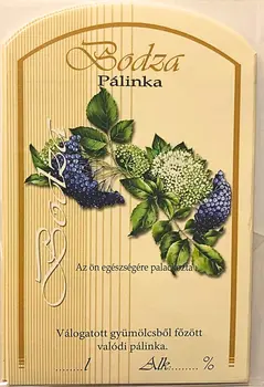 Pálinkás címke - Bodza (nagy)
