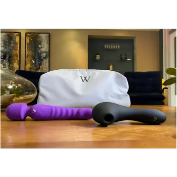 Venus Dual-Head Wand Vibrator/Soft Dildo X Drusilla - Magic Tongue Vibrator