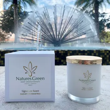 Nature's Green Hemp Candle