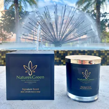 Nature's Green Hemp Candle