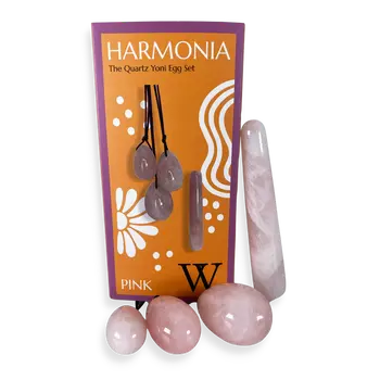 Harmonia- The Enlightenment Rose Quartz Egg Set and Clear Quartz Yoni Eggs