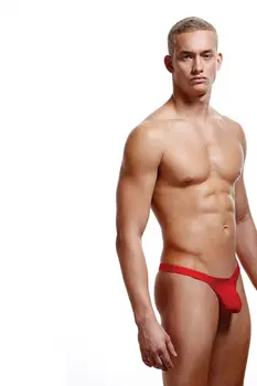 MENS UNDERWEAR LOW RISE THONG RED - ENVY 71011-2