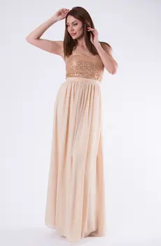 EVA & LOLA DRESS GOLD 58004-3
