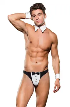 MENS UNDERWEAR TUXEDO WITH CUFFS/COLLAR 3 parts - ENVY 71006-1