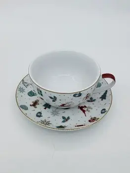 Christmas Greeting Tea For One Teapot & Cup