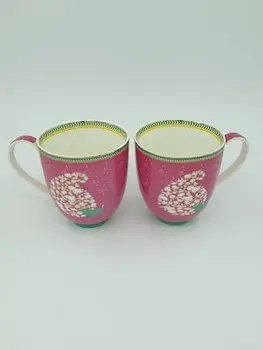 PINK COFFEE MUG, Unique Mug, Handmade, Coffee Cup, Tea Mugs 6 Pcs