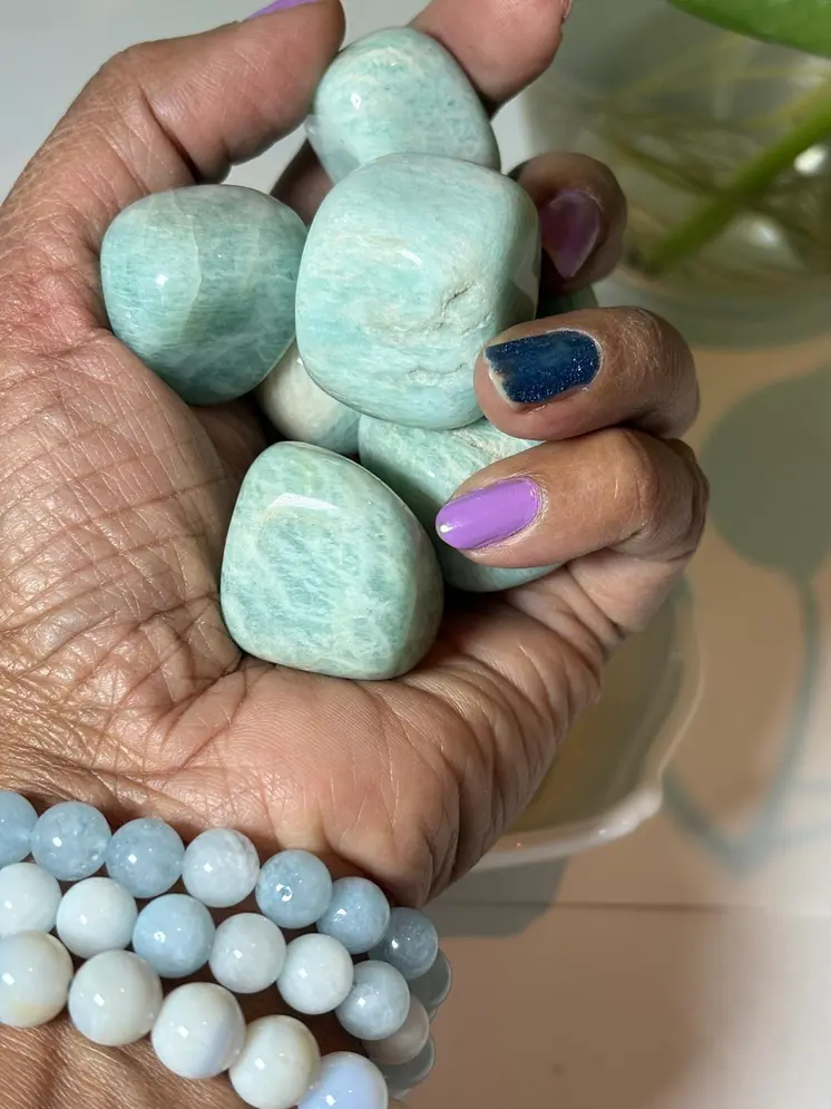 Amazonite Tumbled Stones (1 kg pack)