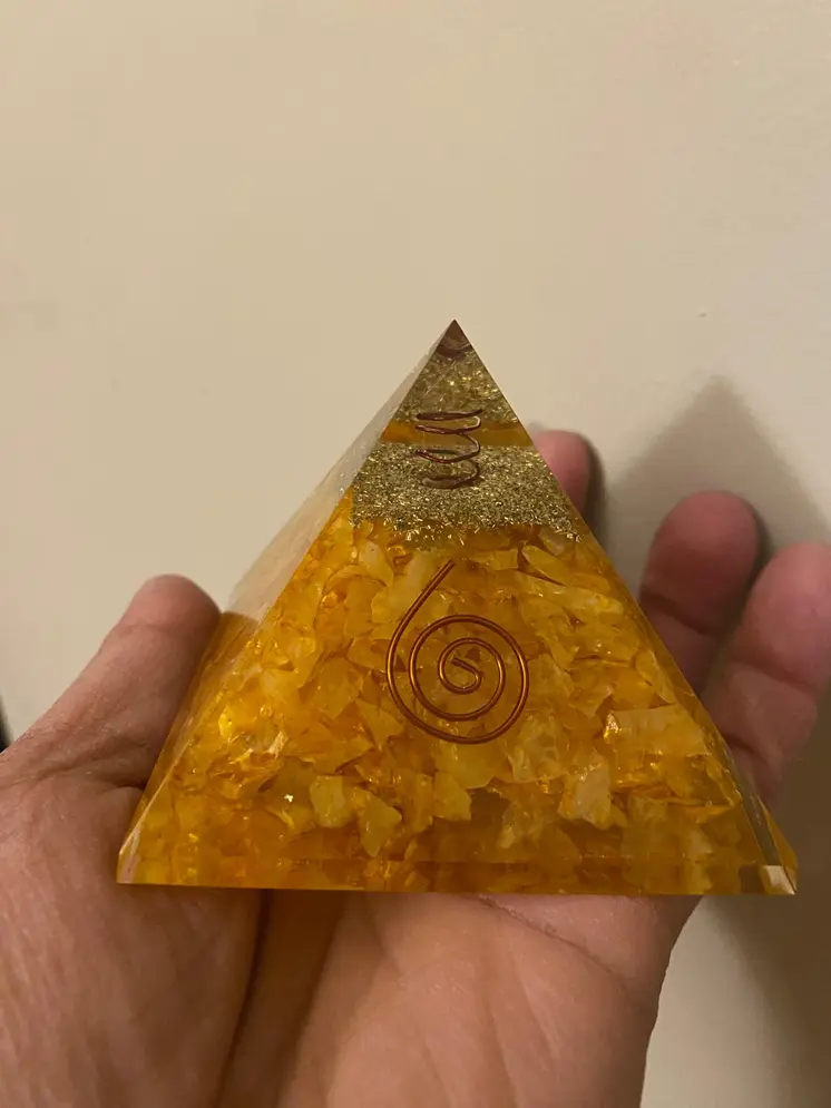 Citrine Orgonite Pyramid