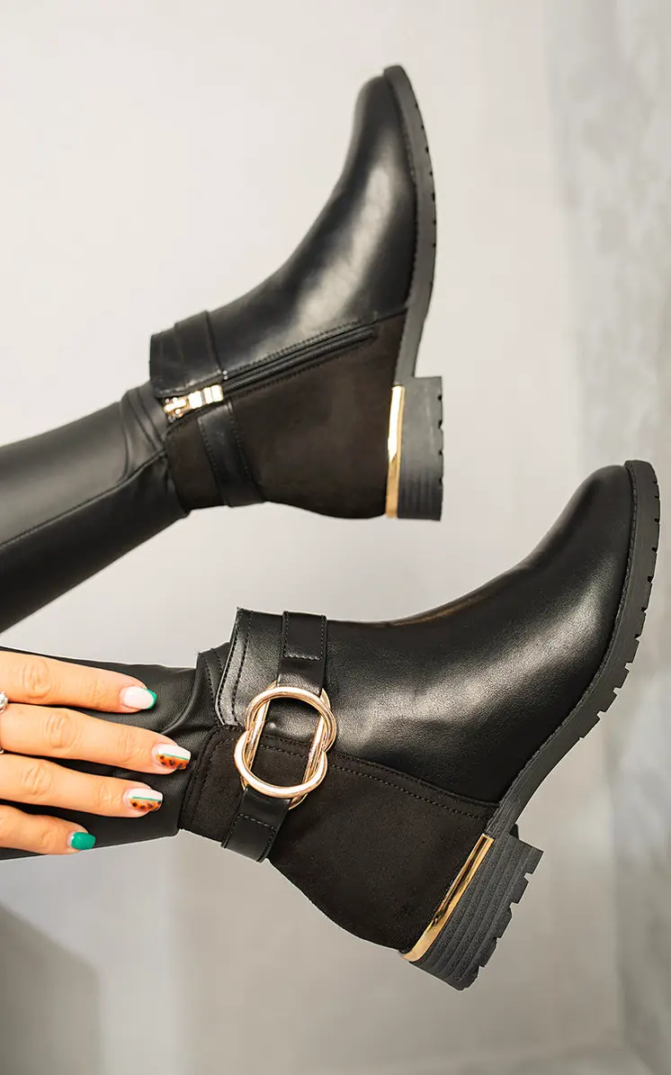Leather Lace Up Front Platform Womens Boots