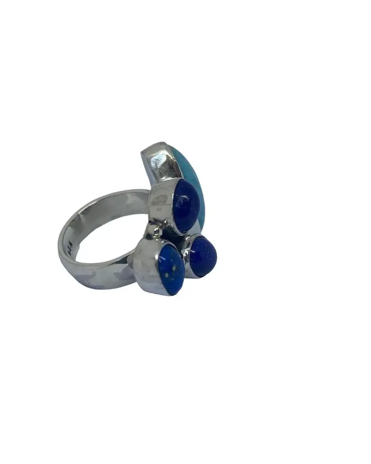 Mix Turqouise Stone  925 Sterling Sliver