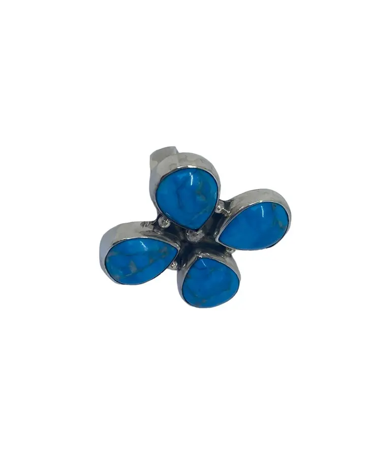 Star Turqouise Stone 925 Sterling Sliver