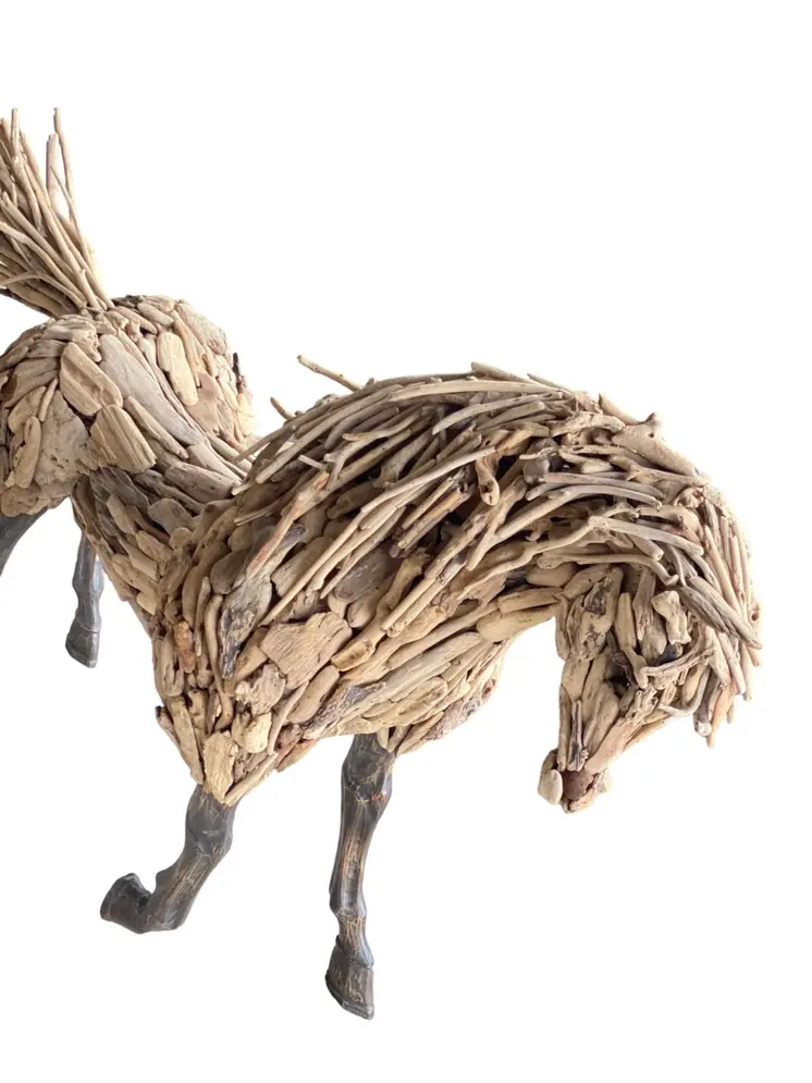 Large Horse Drift Wood Home Decoration