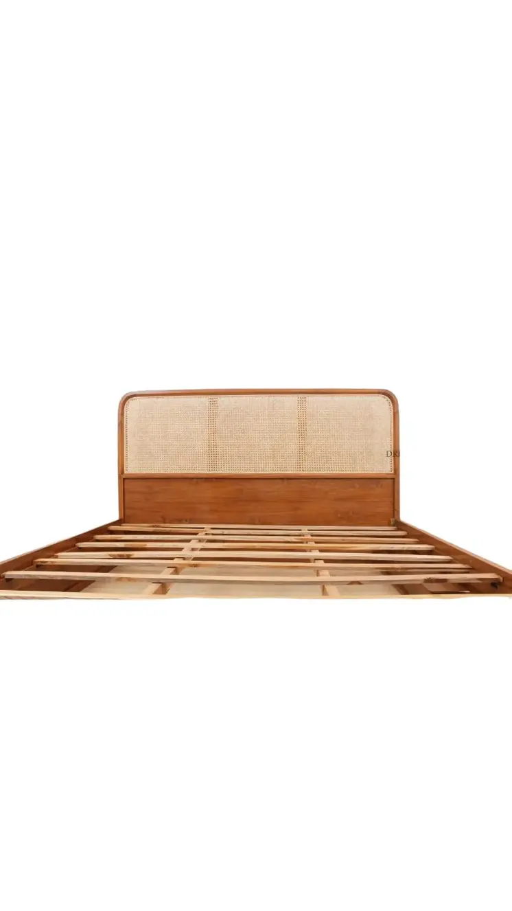 Rattan-Wooden Bed