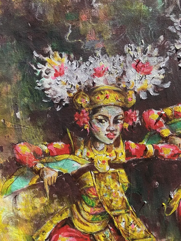 Bali Dance Duet Art Painting