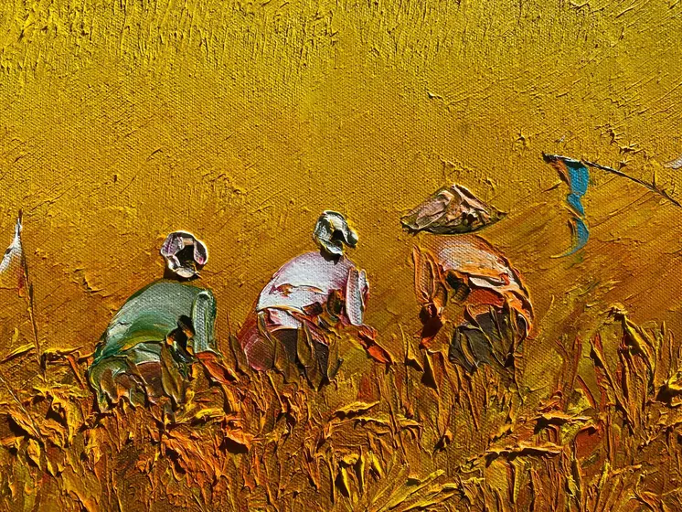 Traditional Planting Bali Art Painting