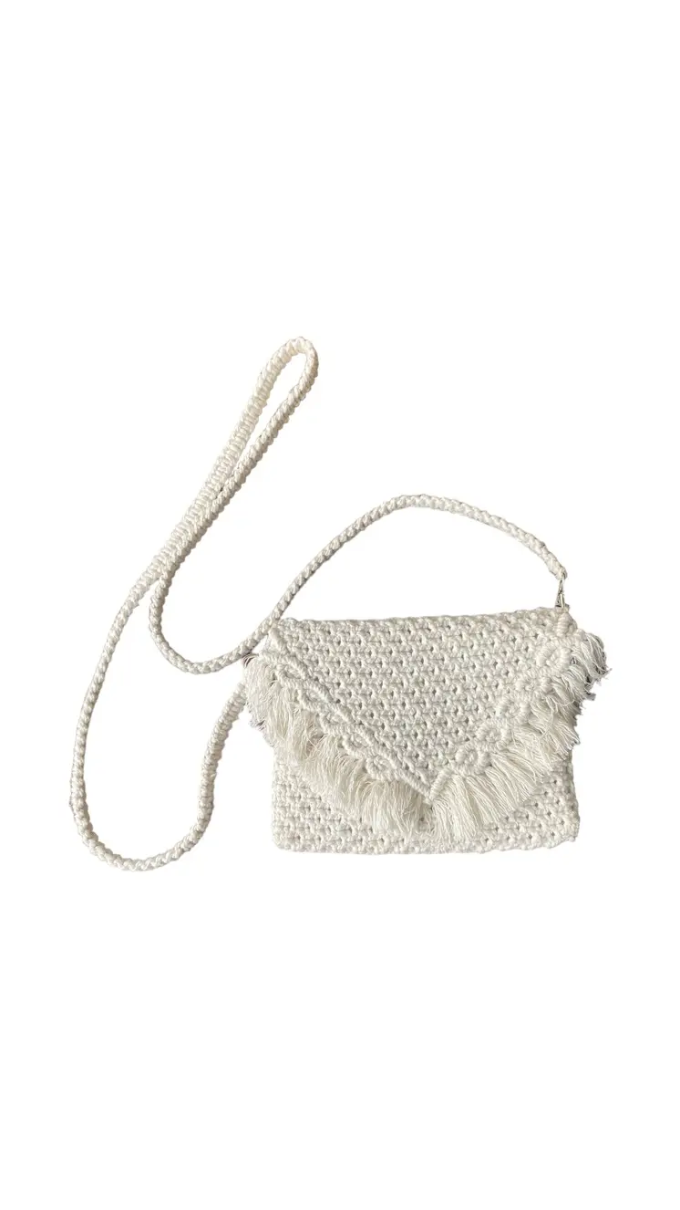 Bali Spiral Tassel Macrame Hand Bag